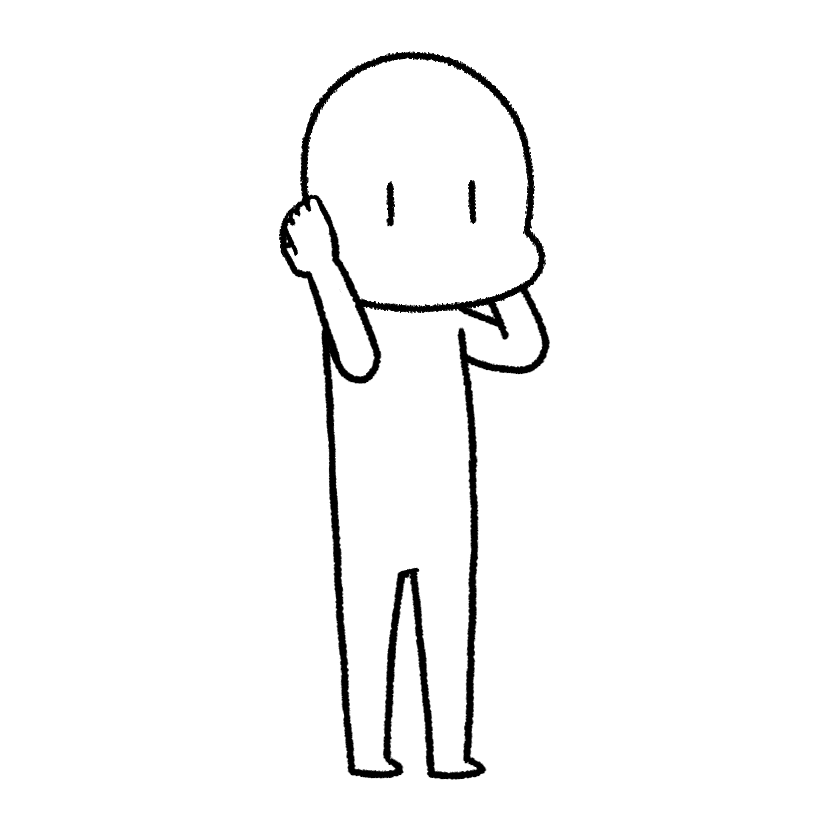 聞かざる（手で耳をふさぐ）