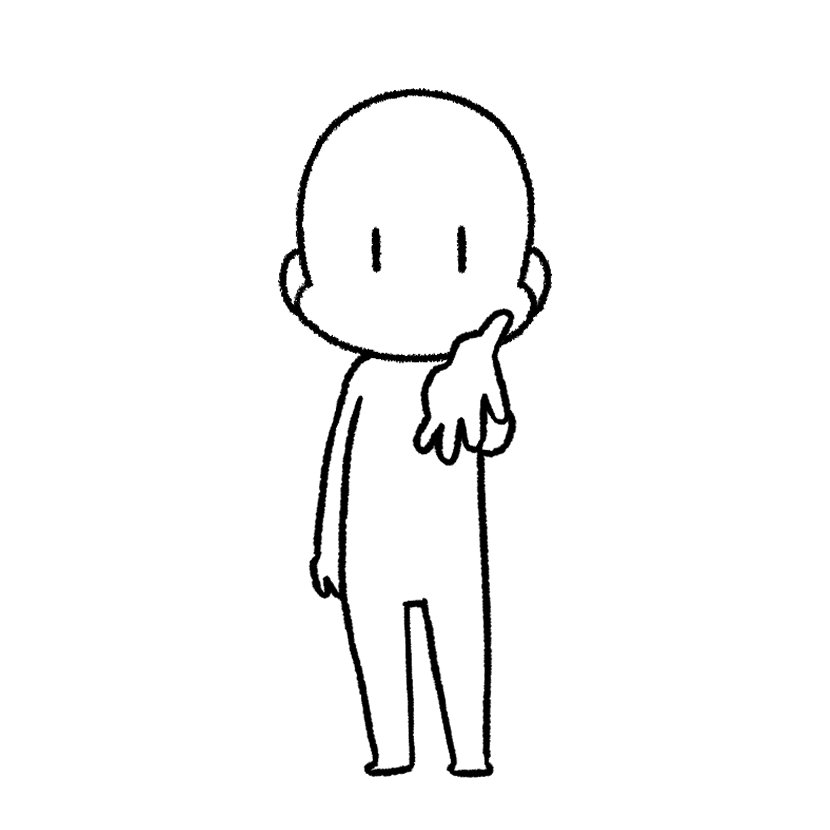 片手を差し出す