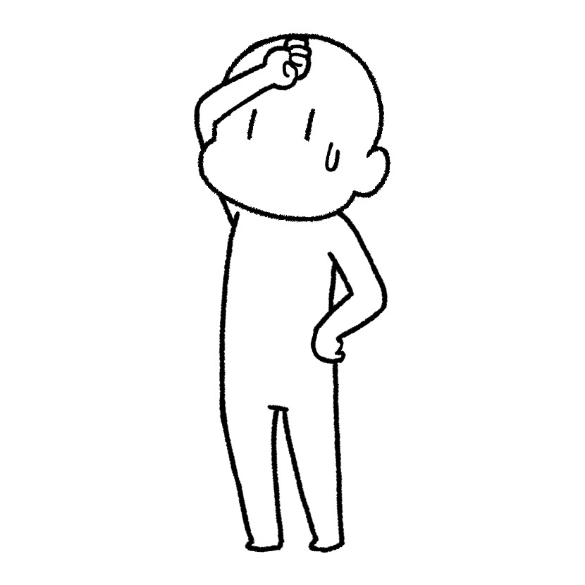 手で汗を拭う