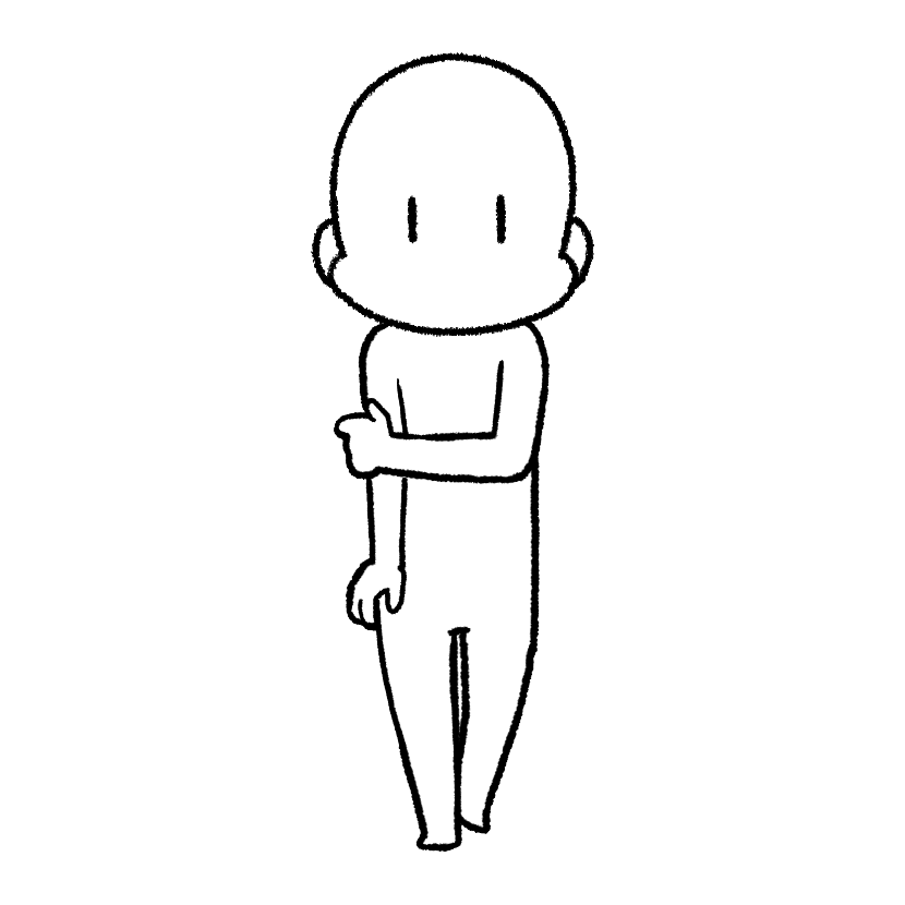 腕を抑える