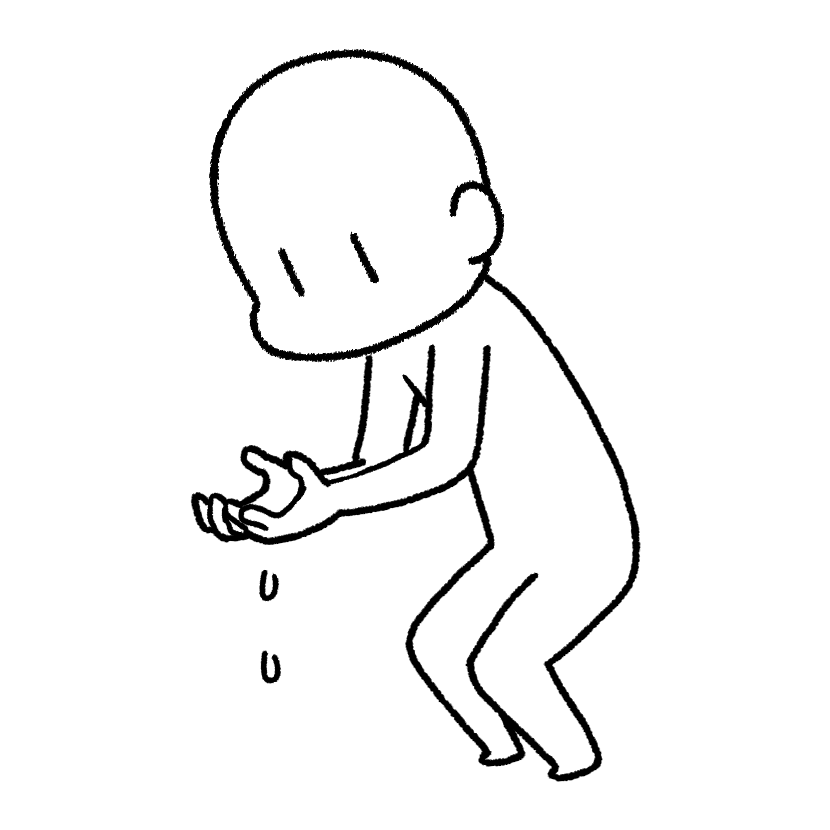 手ですくう