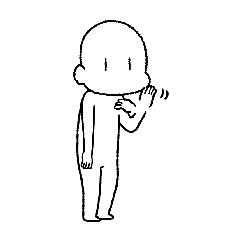 顔を手で扇ぐ