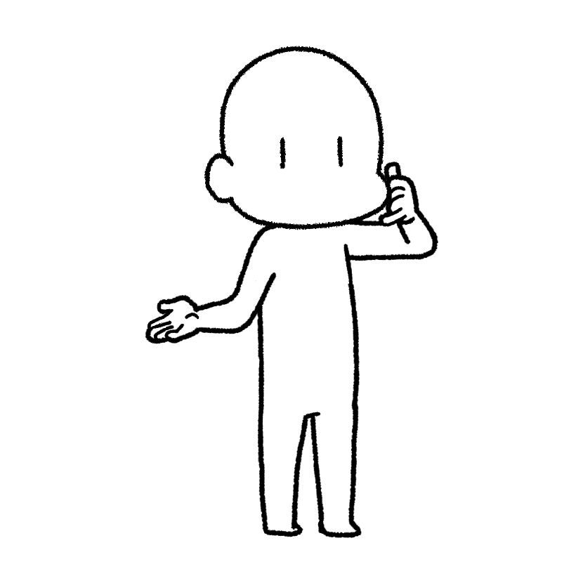 Call-me gesture, left