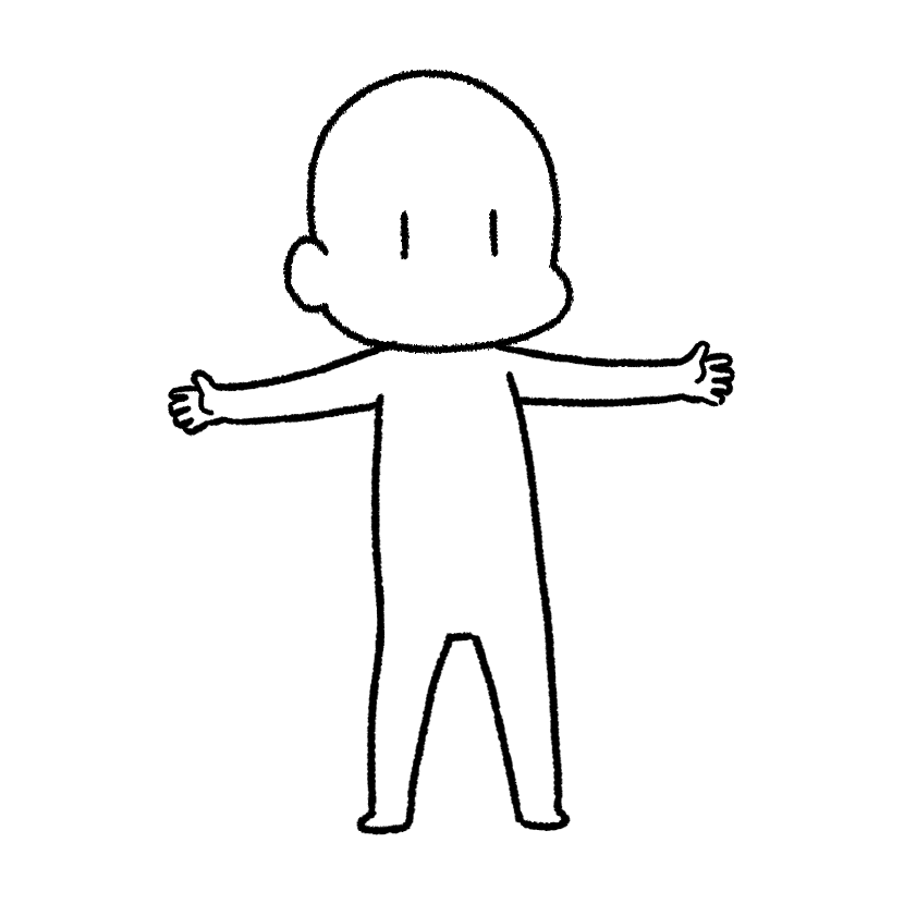 両手を広げる