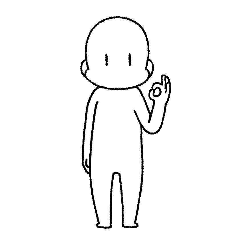 Mame forming a circle with the fingers