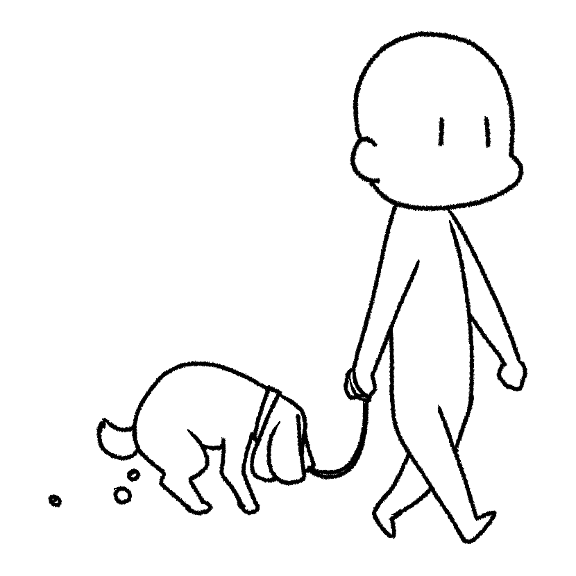 ペットのフンを放置する飼い主