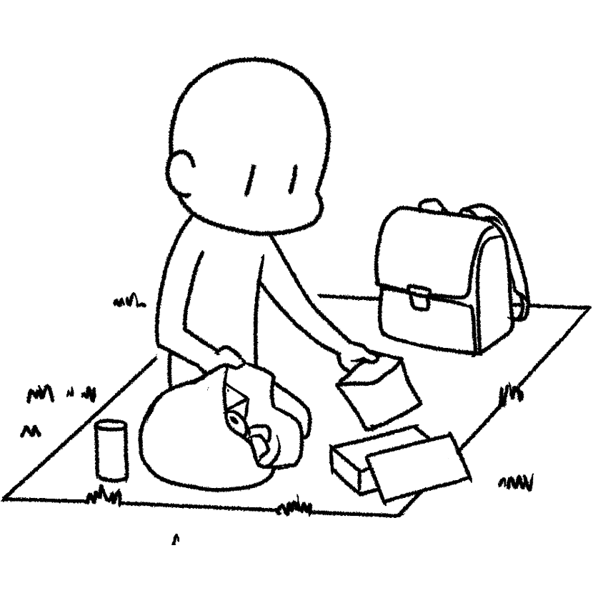 ピクニック後の片付け