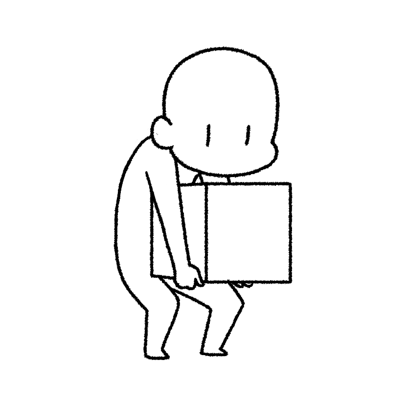 箱を持ち上げる