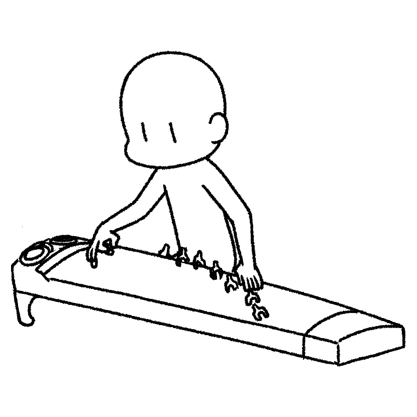 琴を演奏する