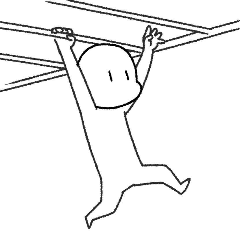 うんていを渡る