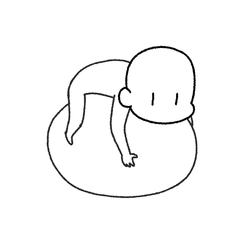 バランスボールに乗る