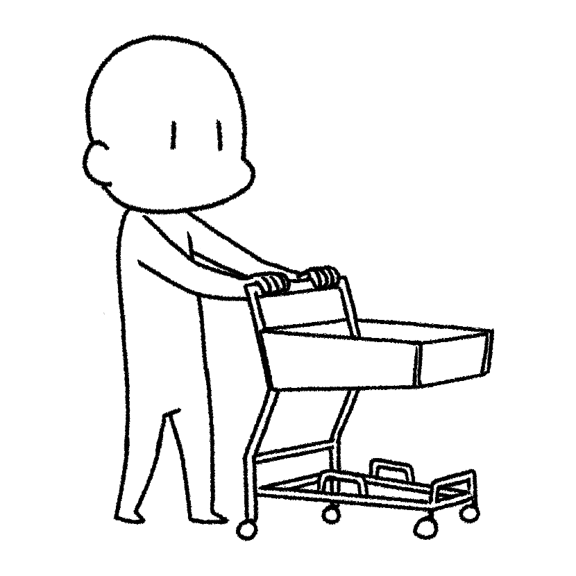 カートを押す