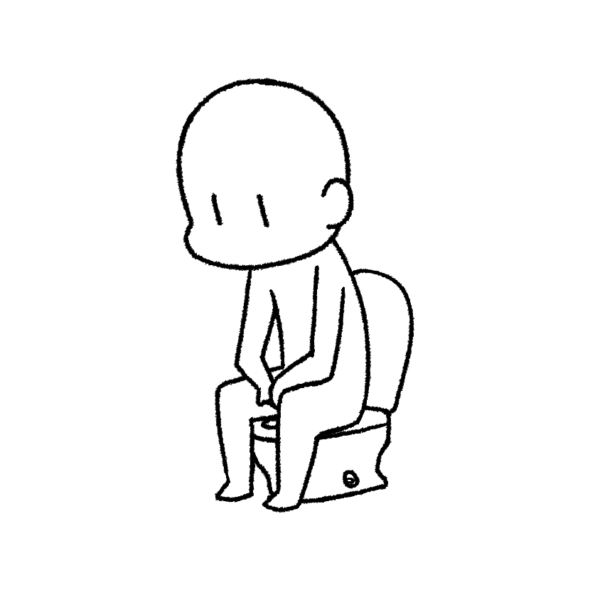 トイレで座る