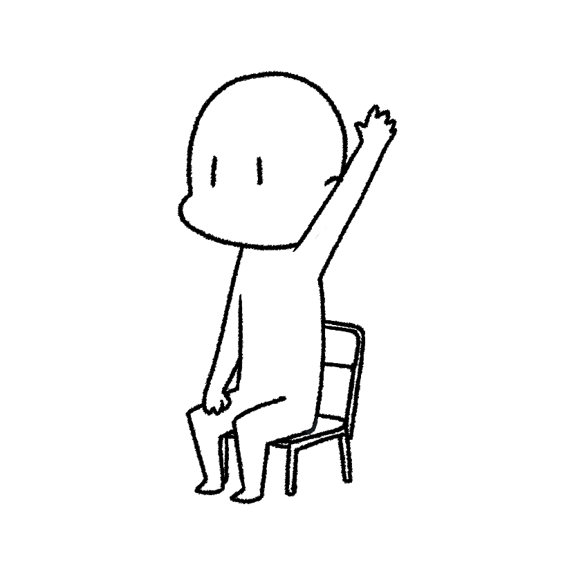 座って挙手