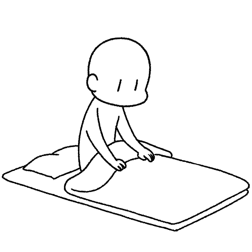 布団から起きる