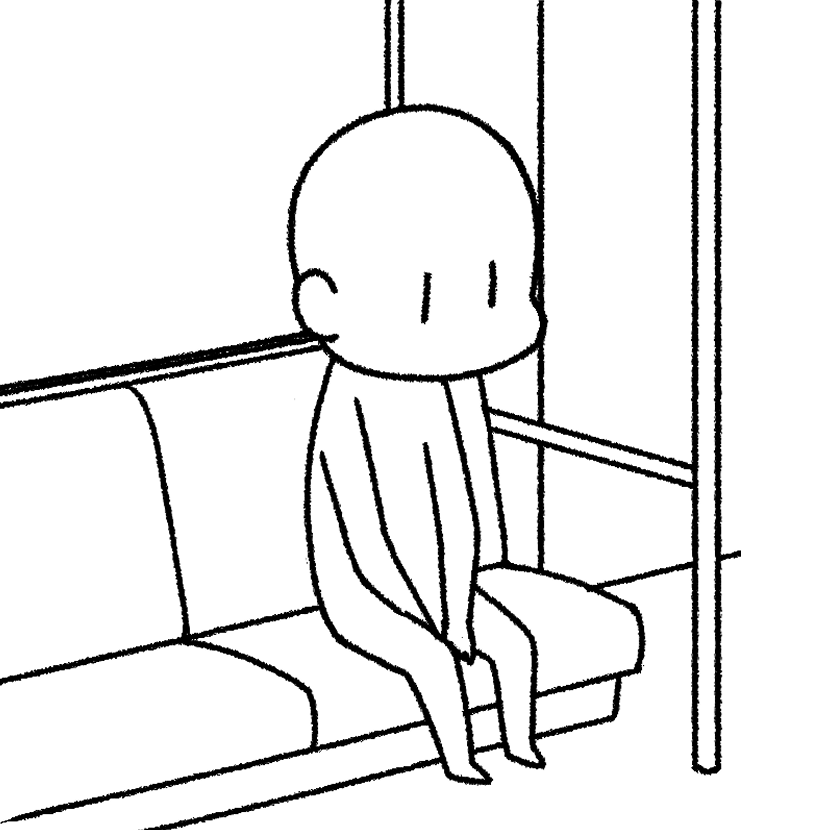 座席に座る