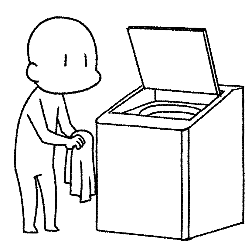 洗濯をする