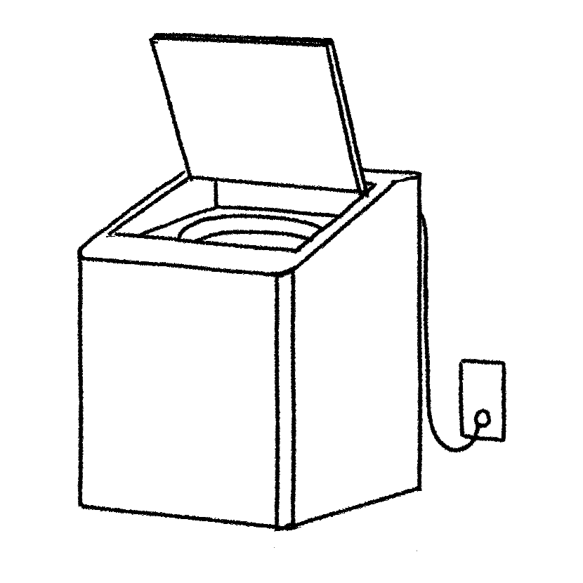 アースを付けた洗濯機