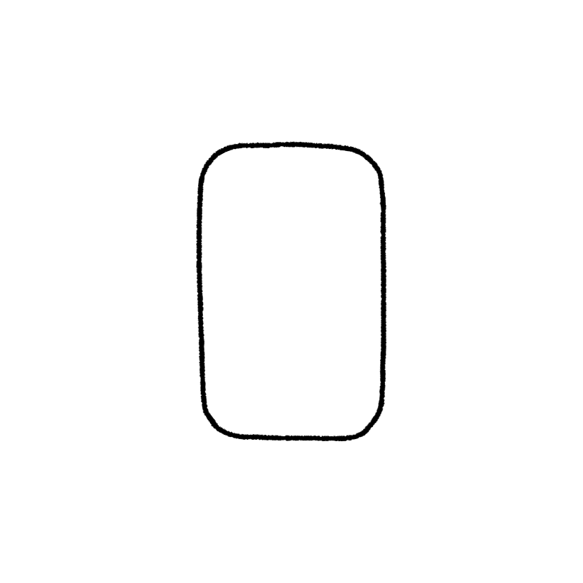 Rounded rectangular speech balloon without a tail