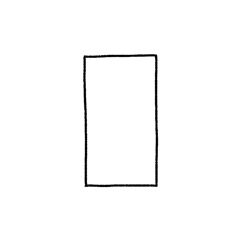 Rectangular speech balloon without a tail