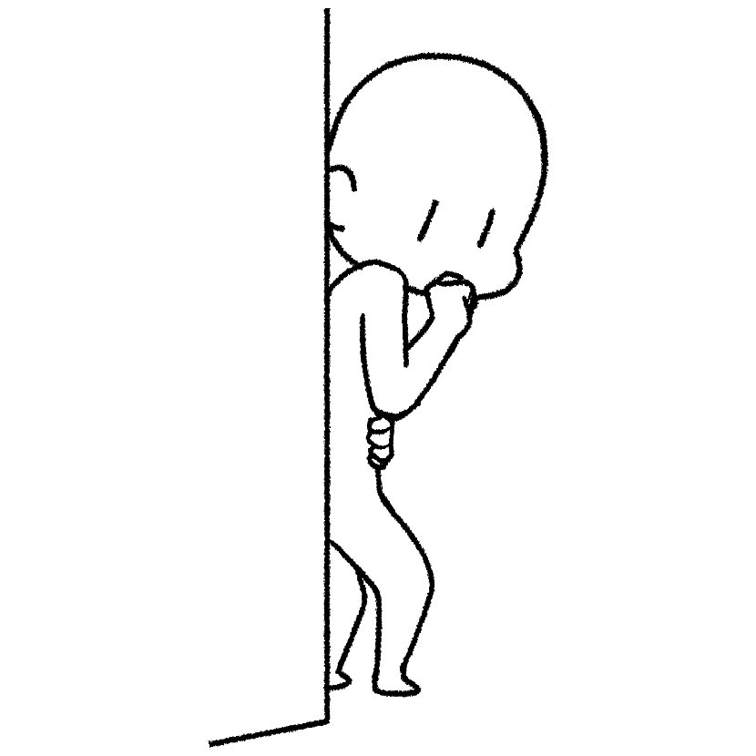影で笑う