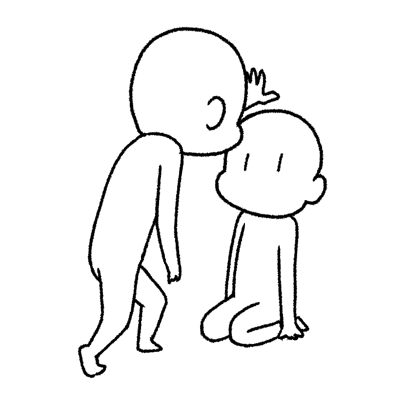 Mame on the receiving end of a kabedon pose