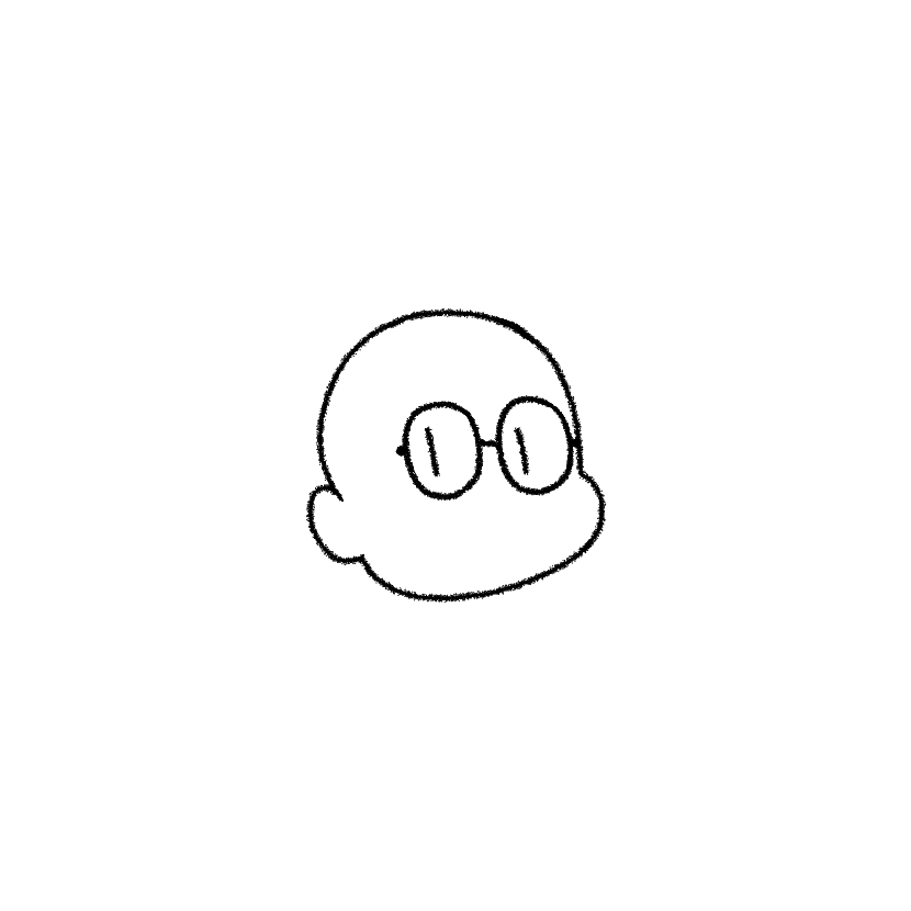 まめ頭セット（丸メガネ）（画像2）