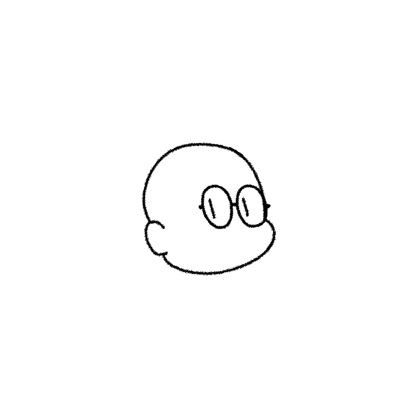 まめ頭セット（丸メガネ）（画像3）