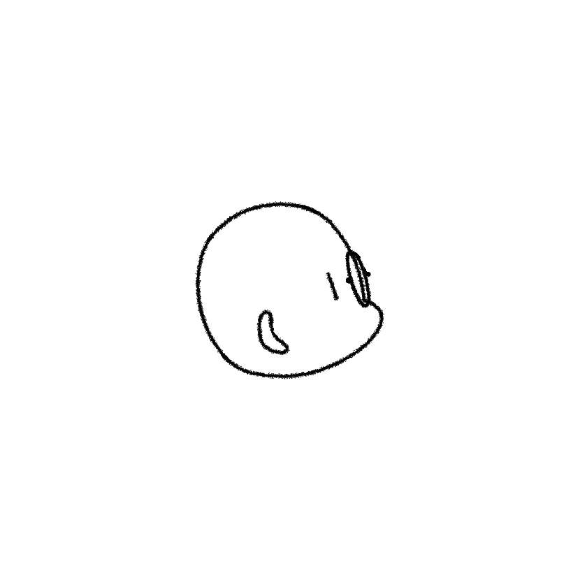 まめ頭セット（丸メガネ）（画像4）