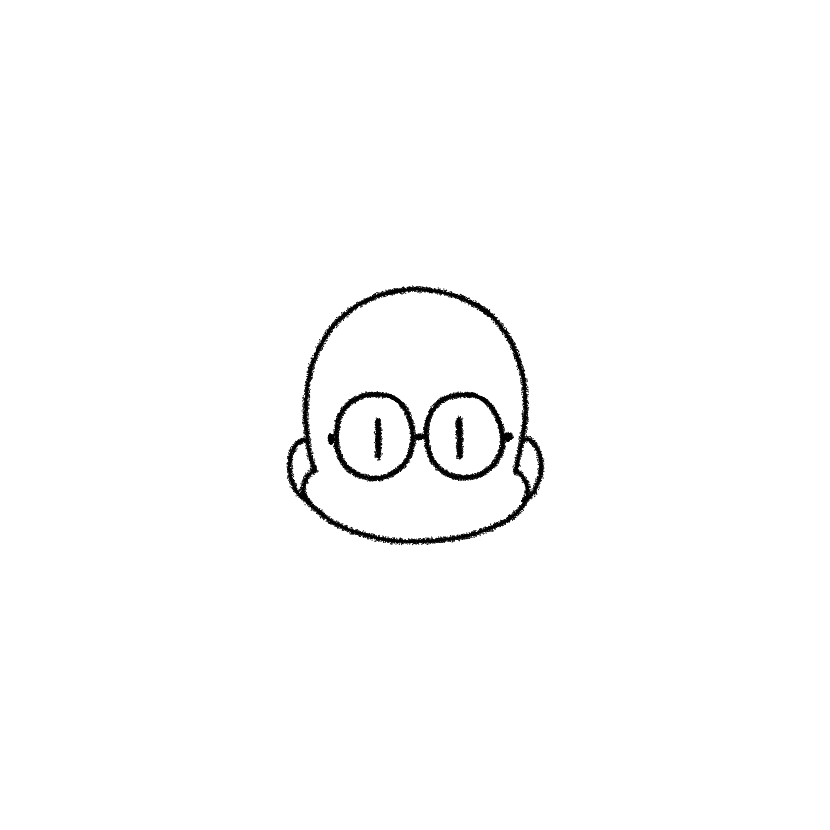 まめ頭セット（丸メガネ）（画像6）