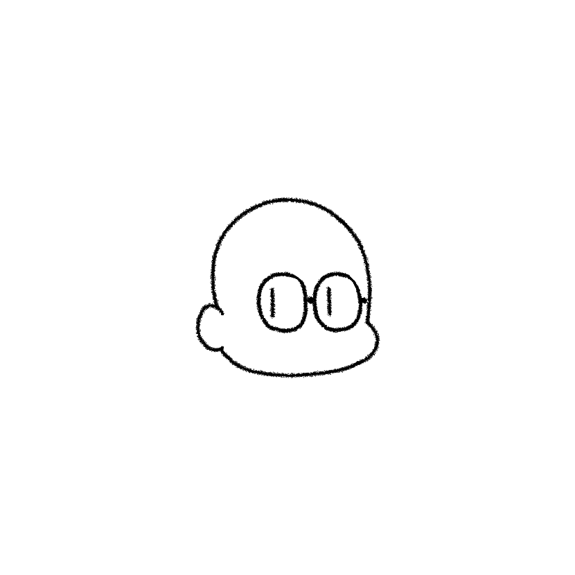 まめ頭セット（丸メガネ）（画像7）