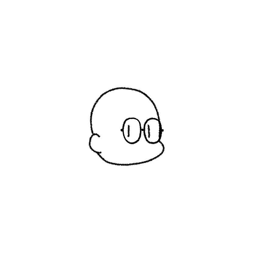 まめ頭セット（丸メガネ）（画像8）