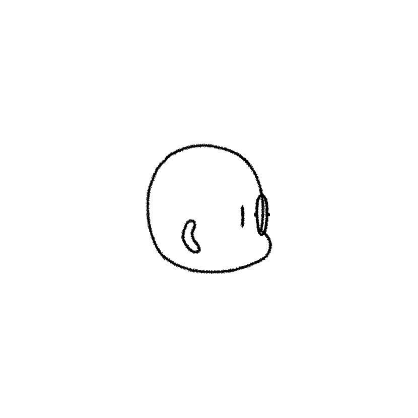 まめ頭セット（丸メガネ）（画像9）
