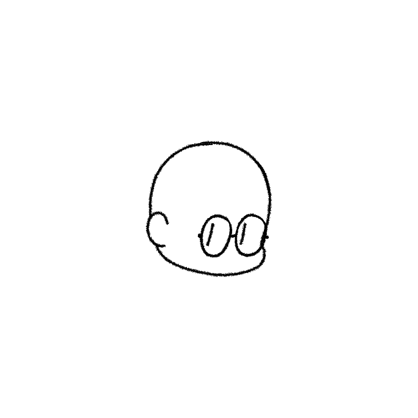 まめ頭セット（丸メガネ）（画像13）