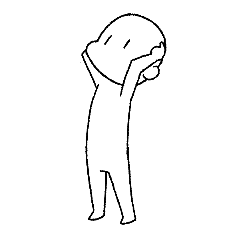 頭を抱えて天を仰ぐ