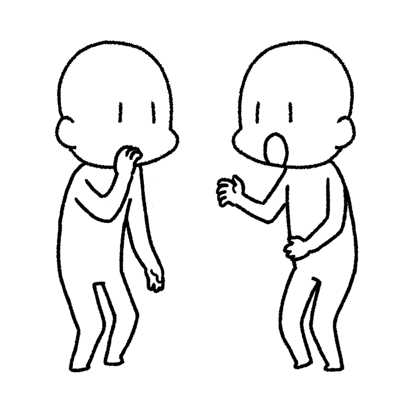 世間話をする