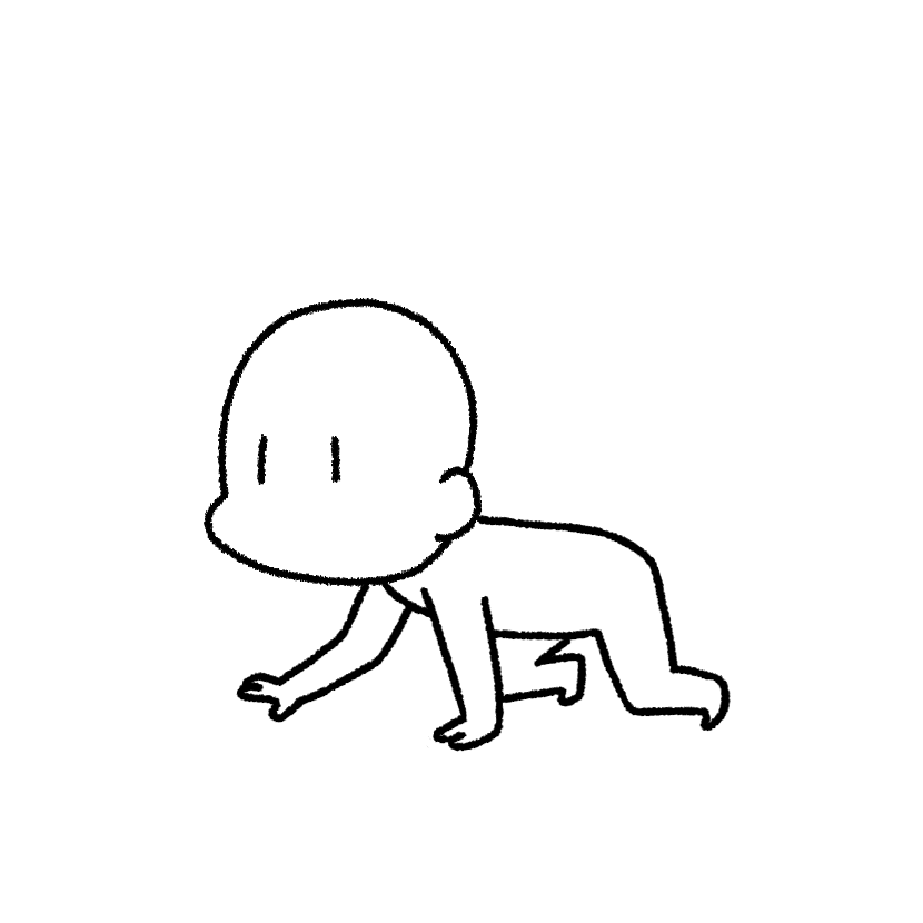 ハイハイ歩き