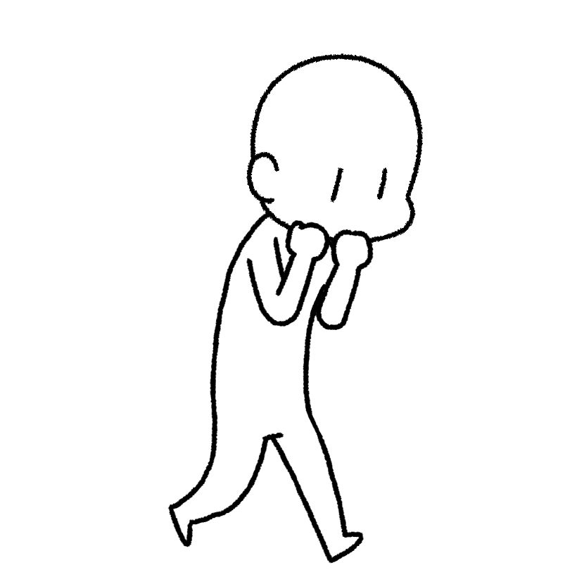 寒い中を歩く