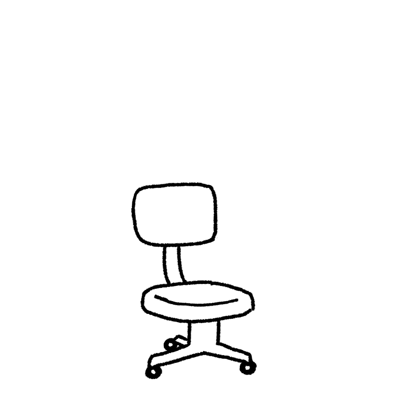 An Office Chair with Casters