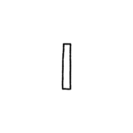Long vertical stroke