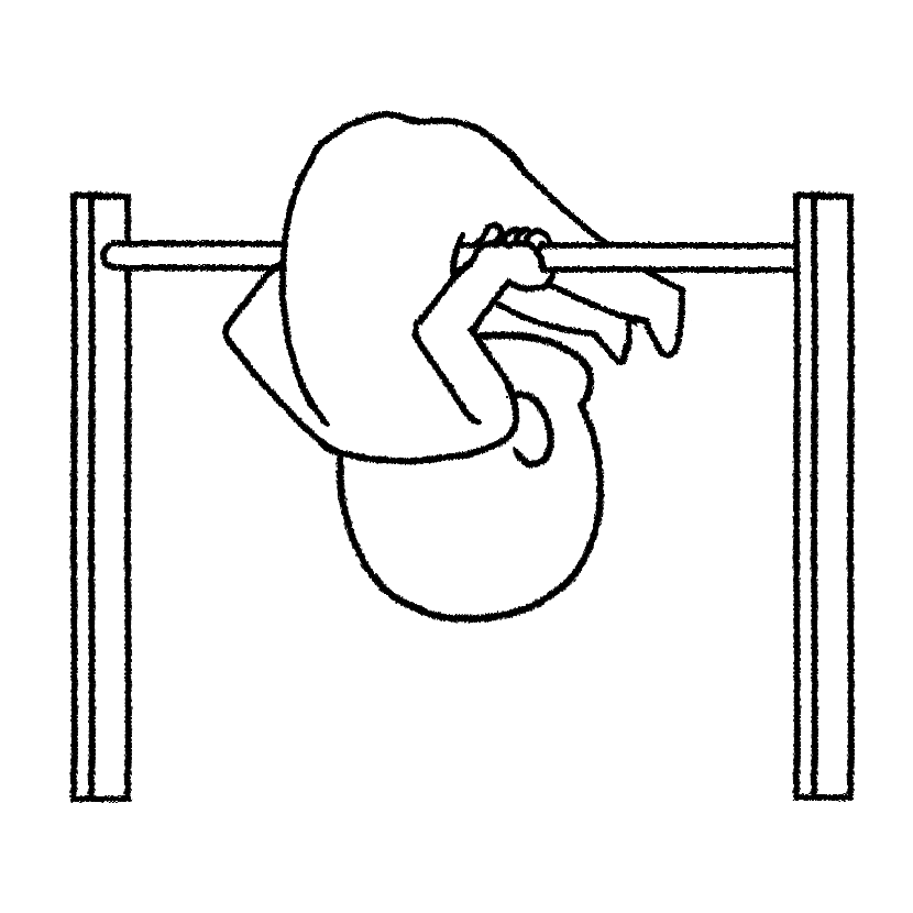 Mame rotating the hips around the bar