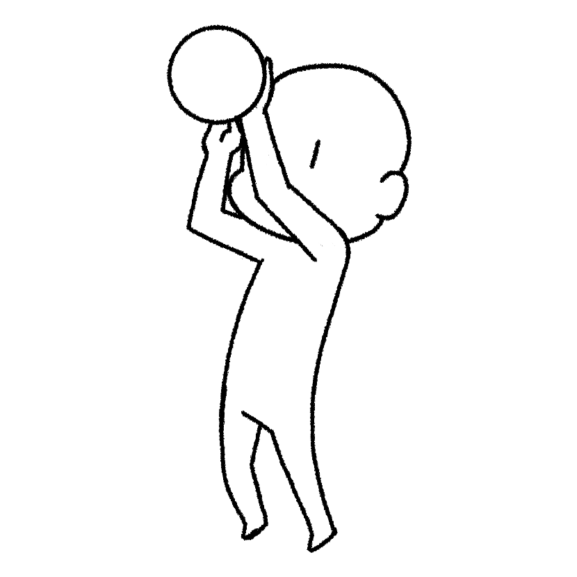 Mame preparing to shoot a basketball