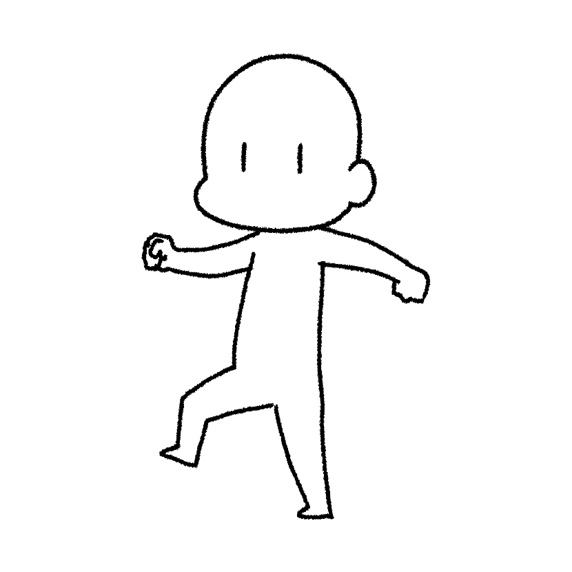 緊張しながら歩く