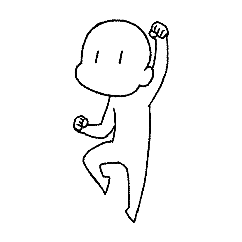 Mame jumping energetically