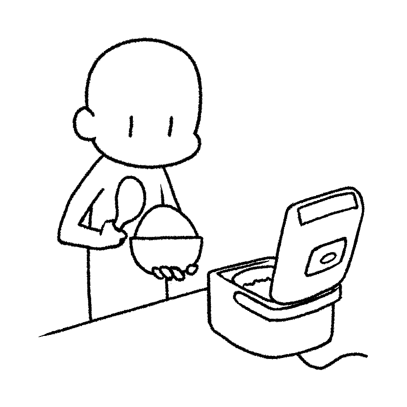 ごはんを盛る