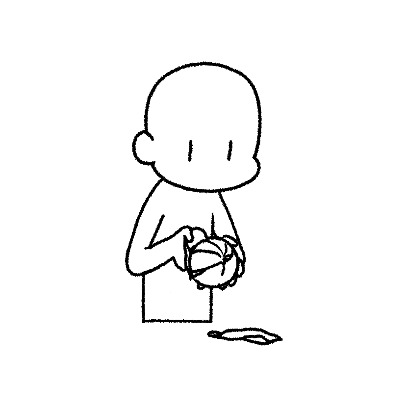 手で皮を剥く