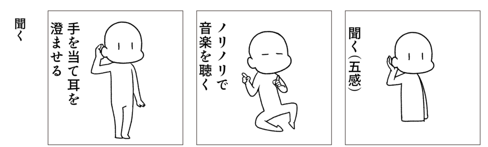 「聞く」
