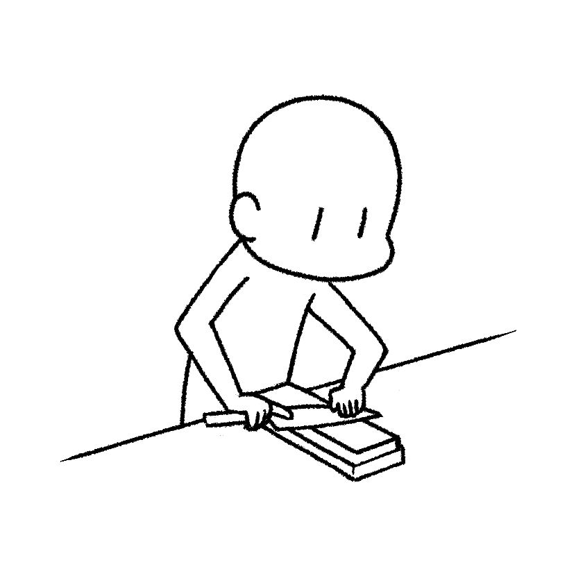 包丁を研ぐ