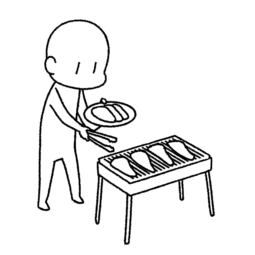 バーベキューをする
