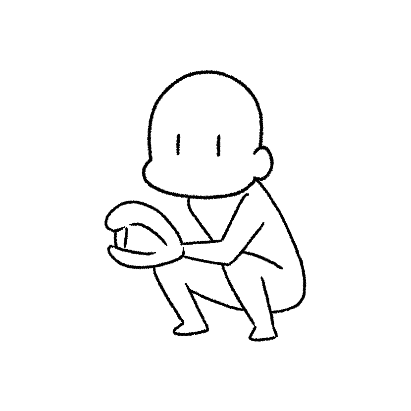 キャッチャーミットを構える